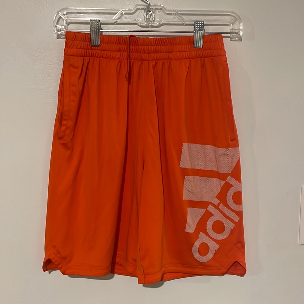 Adidas Boys Youth Large Orange Shorts